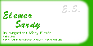 elemer sardy business card